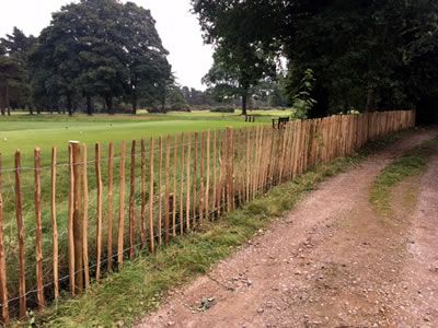 Chestnut Paling Fence in Tubney, Oxfordshire